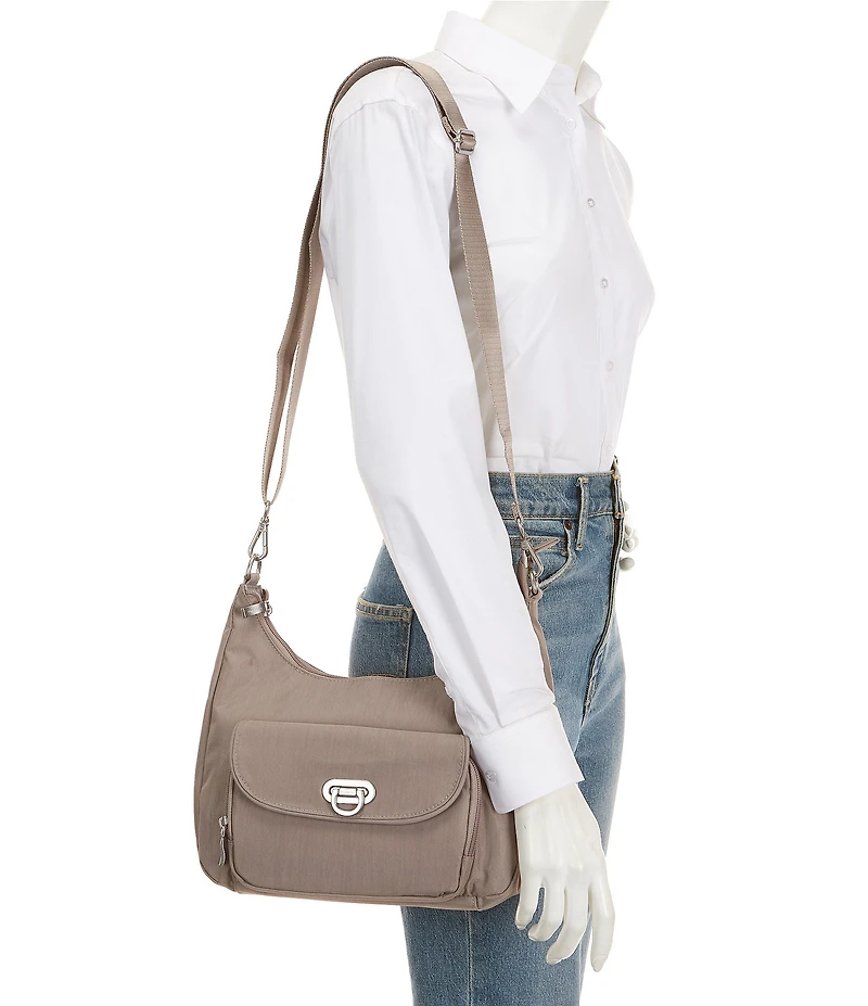 Baggallini Coastal Flip Lock Half Moon Bag