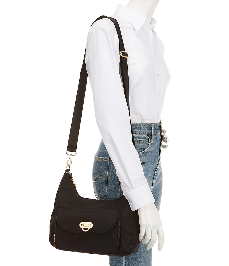 Baggallini Coastal Flip Lock Half Moon Bag