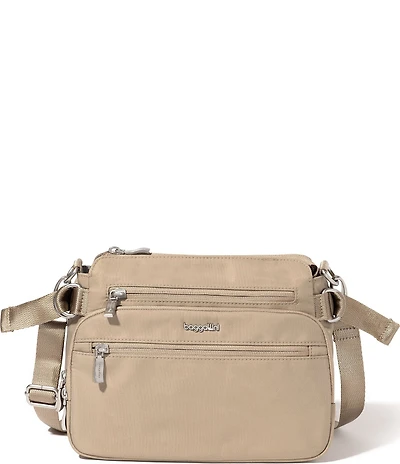 Baggallini Marais Twill Silver Hardware Crossbody Bag