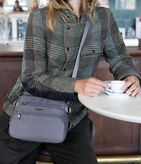 Baggallini Marais Twill Silver Hardware Crossbody Bag