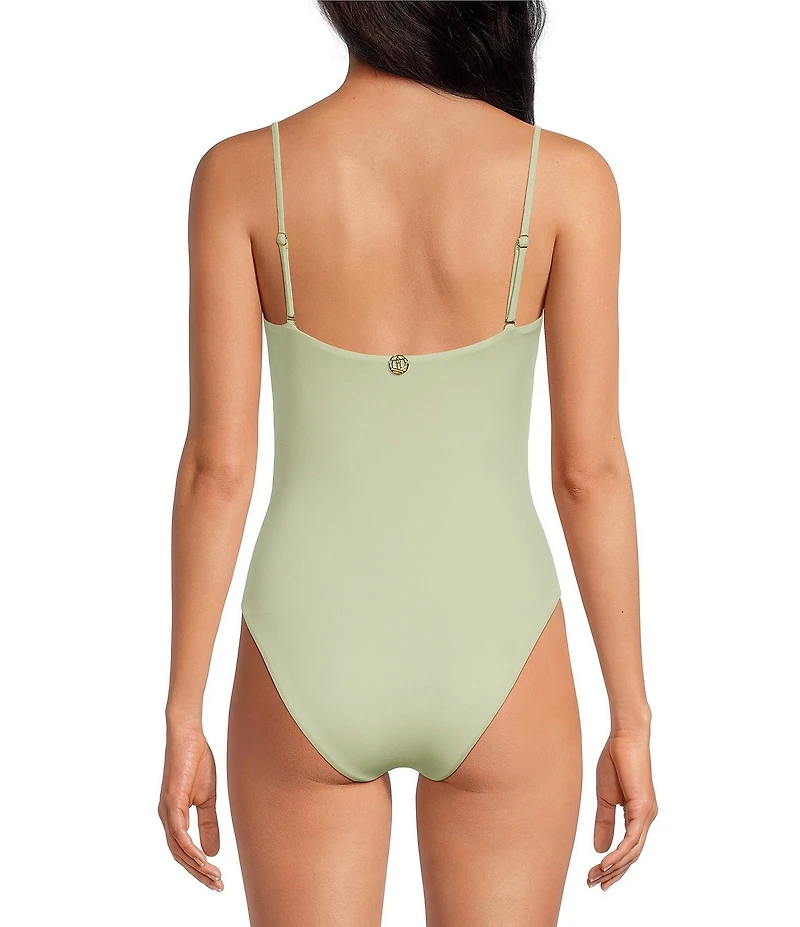 Bahia Maria Aura Laser Cut Flower Underwire One Piece Swimsuit