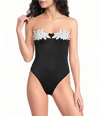 Bahia Maria Aura Laser Cut Flower Underwire One Piece Swimsuit