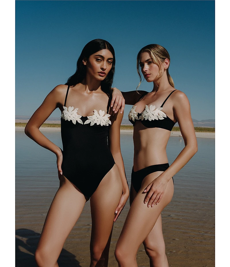 Bahia Maria Aura Laser Cut Flower Underwire One Piece Swimsuit