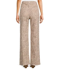 Bailey Rose Animal-Printed Wide Leg Jeans