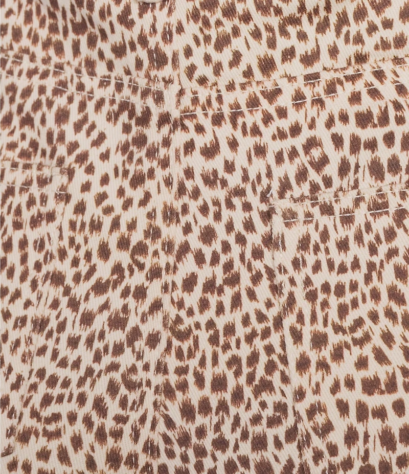 Bailey Rose Animal-Printed Wide Leg Jeans