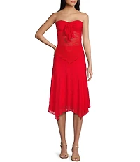 Bailey Rose Asymmetric Lace Knit Coordinating Skirt