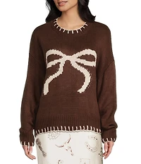 Bailey Rose Bow Design Sweater