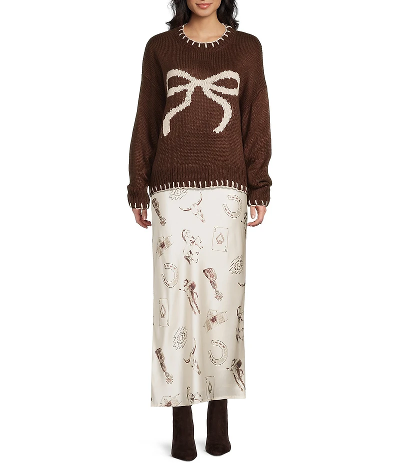 Bailey Rose Bow Design Sweater