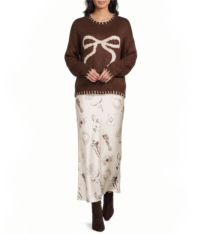 Bailey Rose Bow Design Sweater