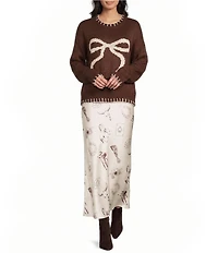 Bailey Rose Bow Design Sweater
