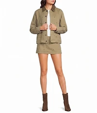 Bailey Rose Button Front Cord Collar Jacket