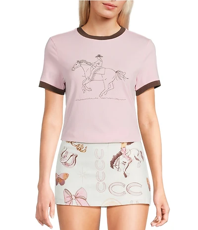 Bailey Rose Cowboy Horse Embroidered Graphic T-Shirt