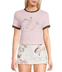 Bailey Rose Cowboy Horse Embroidered Graphic T-Shirt