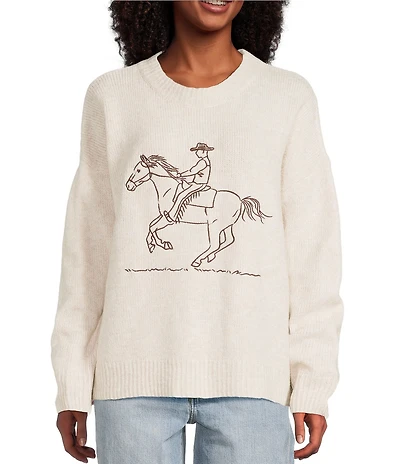 Bailey Rose Cowboy Horse Sweater