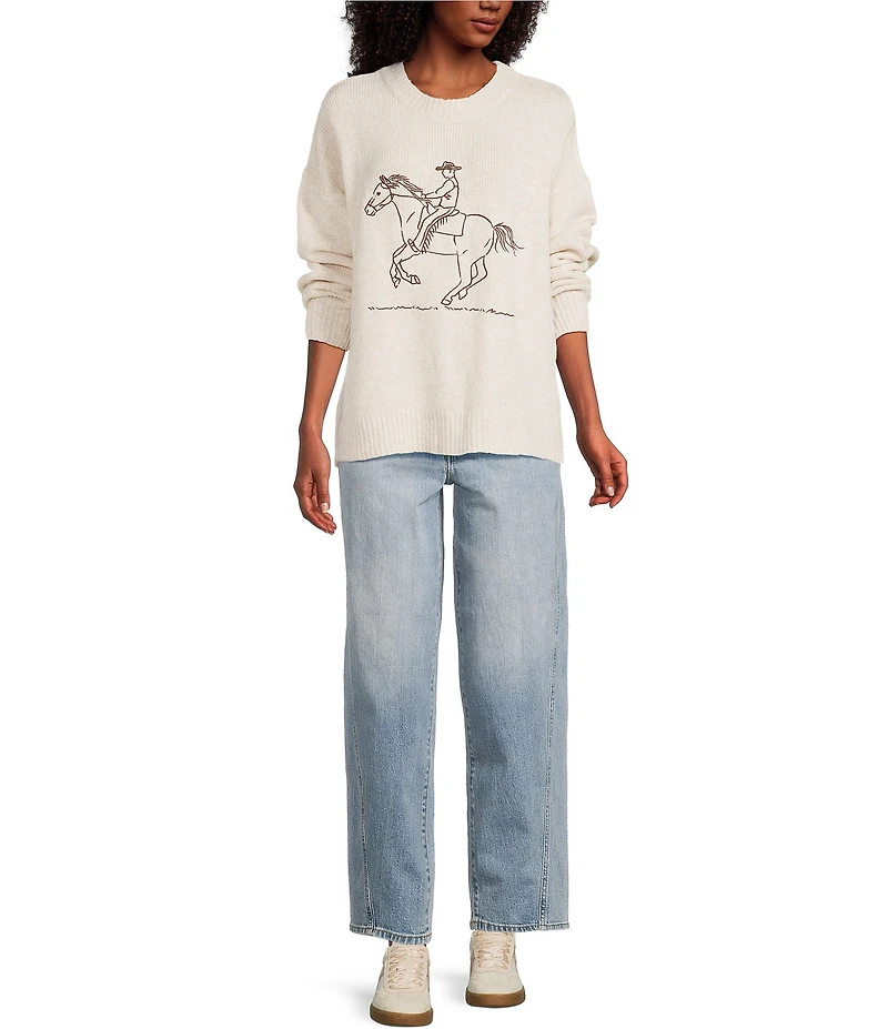 Bailey Rose Cowboy Horse Sweater