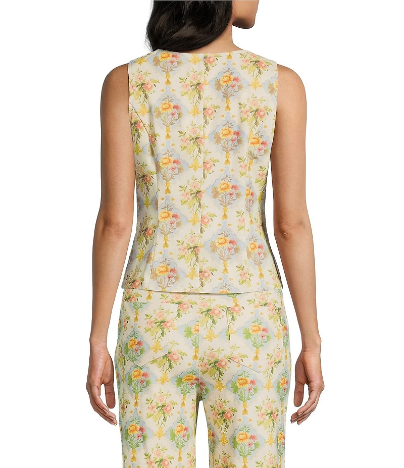 Bailey Rose Floral Square Neck Vest