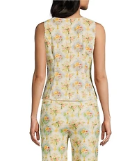 Bailey Rose Floral Square Neck Vest