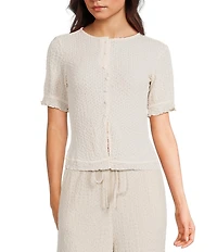 Bailey Rose Gauze Button Front Cardigan Coordinating Top
