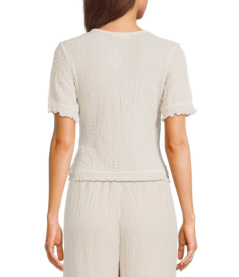 Bailey Rose Gauze Button Front Cardigan Coordinating Top