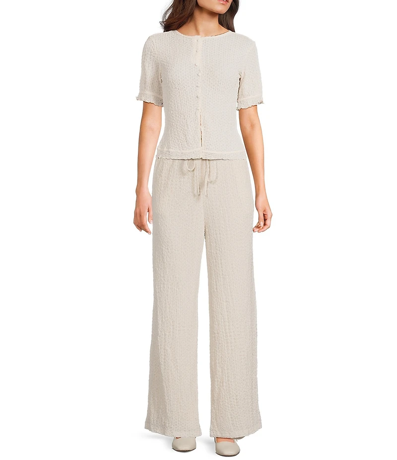 Bailey Rose Gauze Button Front Cardigan Coordinating Top
