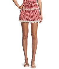 Bailey Rose Gingham Coordinating Mini Skirt