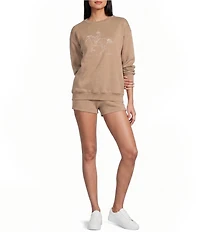 Bailey Rose Western Horse Print Pullover Crew Neck Sweatshirt