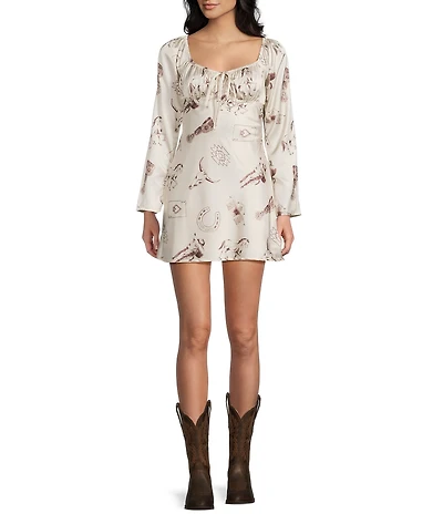 Bailey Rose Western Horseshoe Print Mini Dress