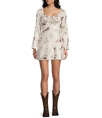 Bailey Rose Western Horseshoe Print Mini Dress