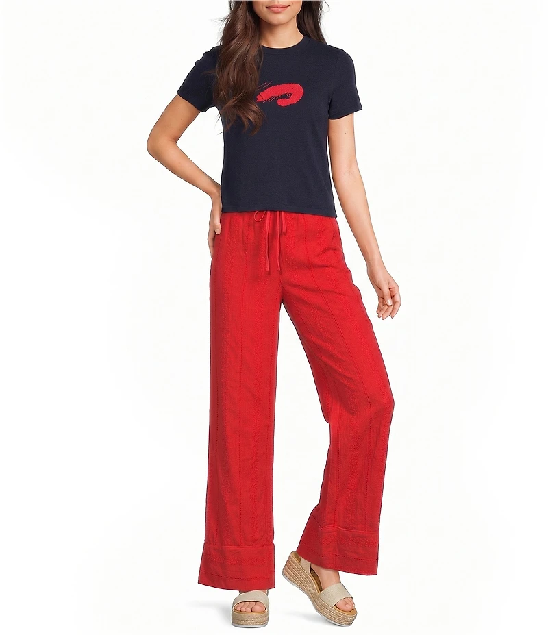 Bailey Rose Knit Shrimp Short Sleeve Baby Tee