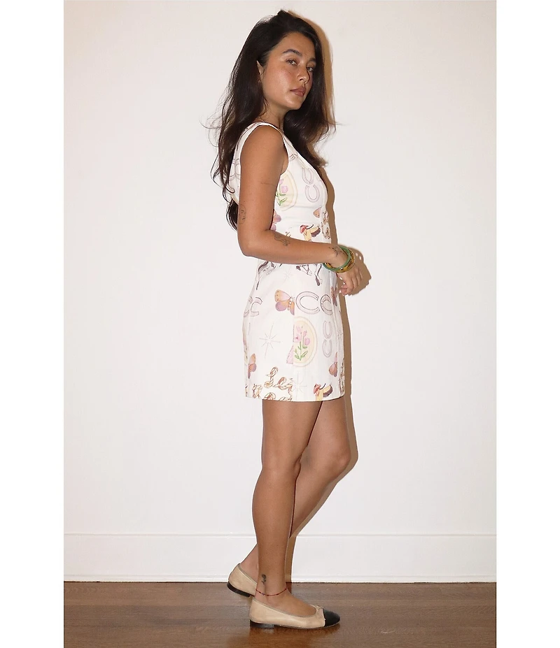 Bailey Rose Lets Rodeo Crew Neck Sleeveless Mini Printed Dress