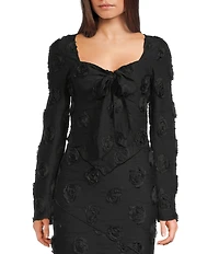 Bailey Rose Long Sleeve Coordinating Rosette Top