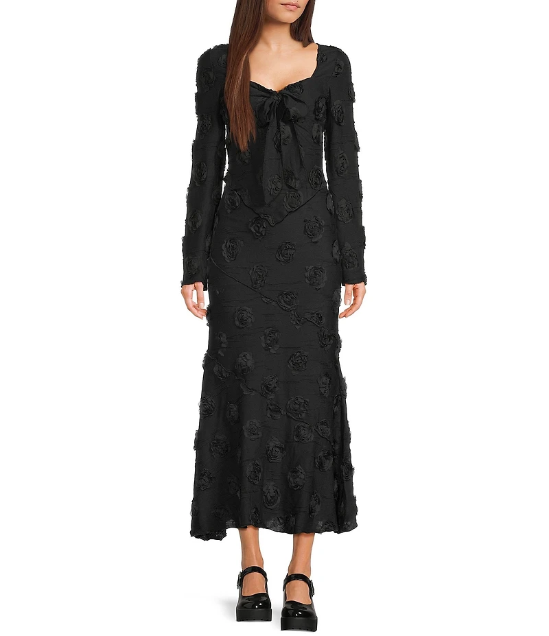 Bailey Rose Long Sleeve Coordinating Rosette Top