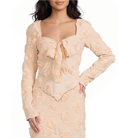 Bailey Rose Long Sleeve Coordinating Rosette Top