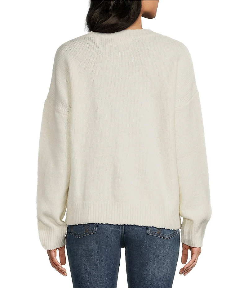Bailey Rose Long Sleeve Crew Neck Duck Print Sweater
