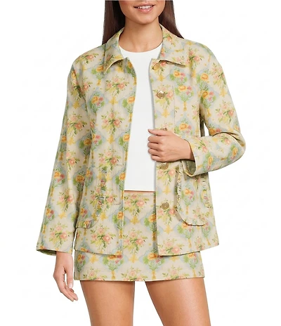 Bailey Rose Long Sleeve Floral Print Jacket