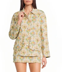 Bailey Rose Long Sleeve Floral Print Jacket