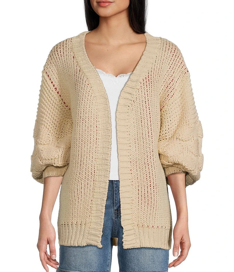 Bailey Rose Long Sleeve Oversized Lobster Cardigan
