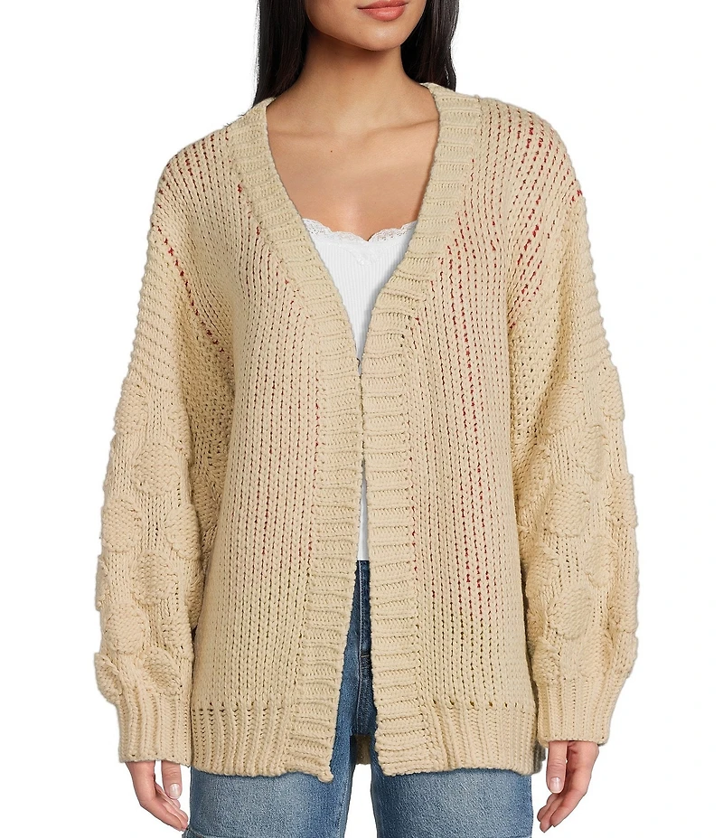 Bailey Rose Long Sleeve Oversized Lobster Cardigan