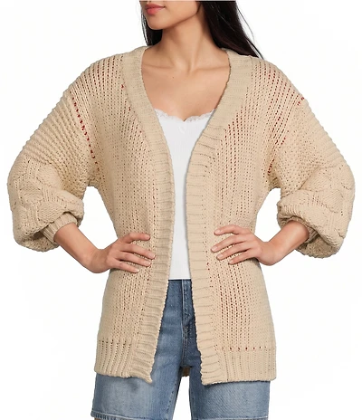 Bailey Rose Long Sleeve Oversized Lobster Cardigan