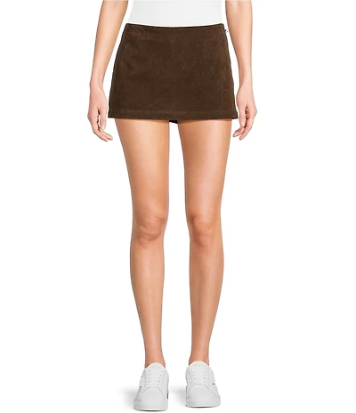 Bailey Rose Micro Mini Coordinating Suede Skirt