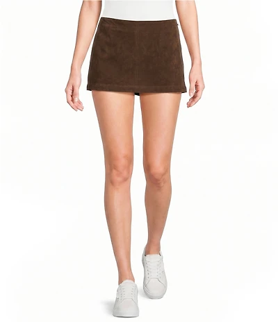Bailey Rose Micro Mini Coordinating Suede Skirt