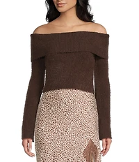 Bailey Rose Off-The-Shoulder Long Sleeve Sweater