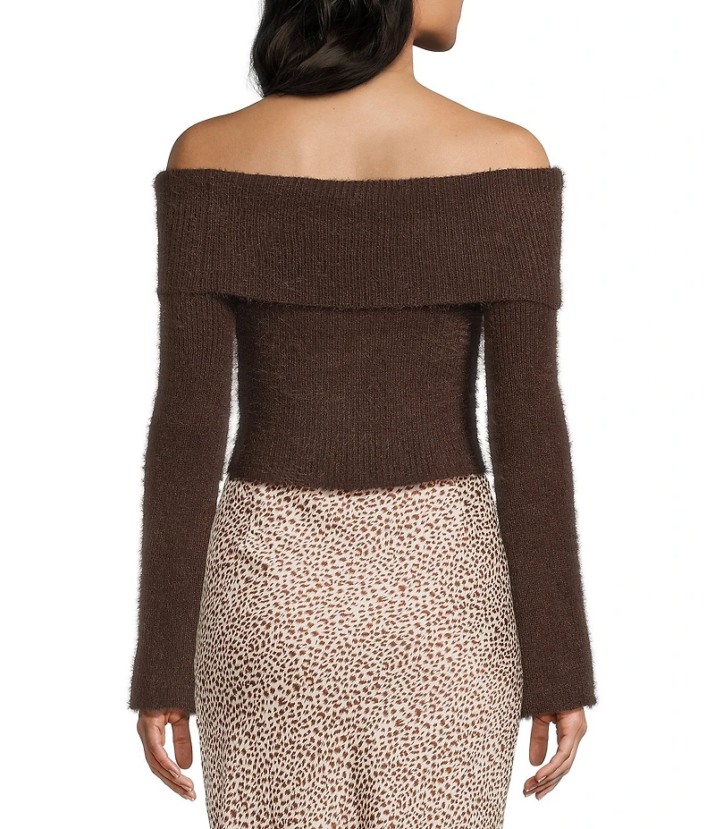 Bailey Rose Off-The-Shoulder Long Sleeve Sweater