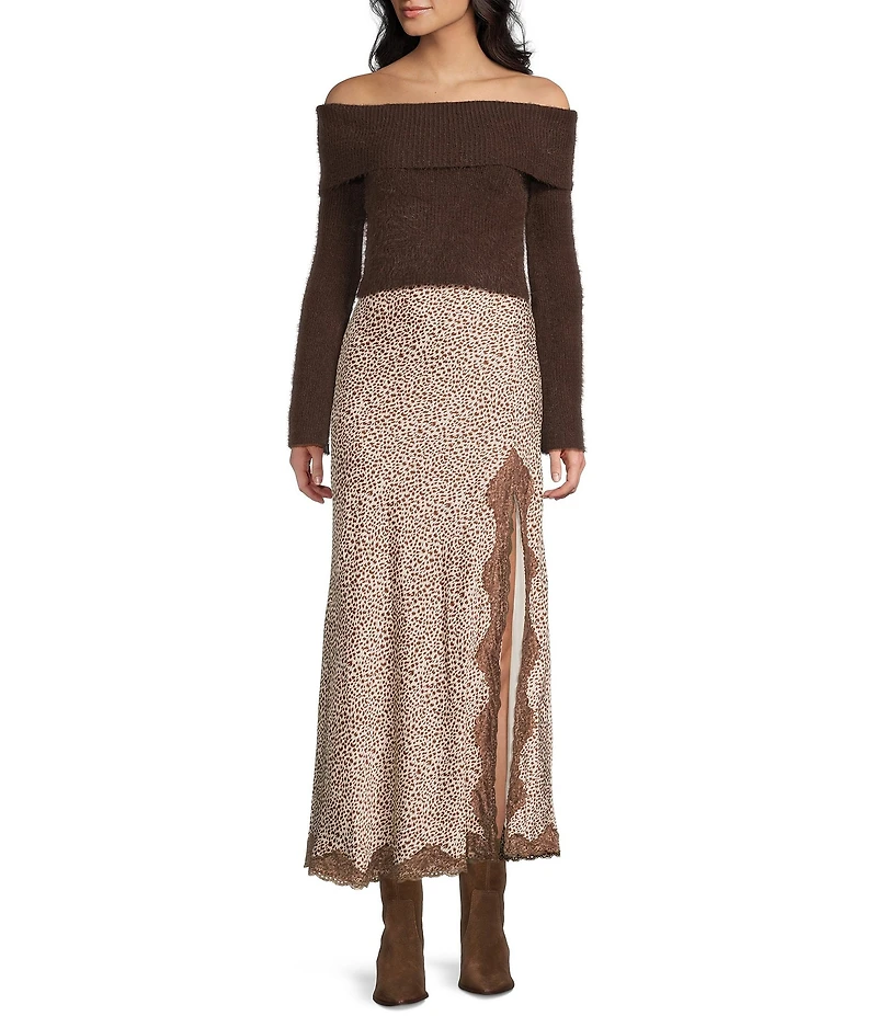 Bailey Rose Off-The-Shoulder Long Sleeve Sweater