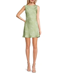 Bailey Rose Pasta Boat Neck Backless Mini Dress