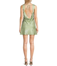 Bailey Rose Pasta Boat Neck Backless Mini Dress