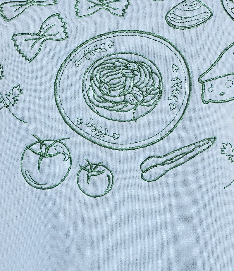 Bailey Rose Pasta Print Coordinating Sweatshirt