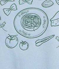 Bailey Rose Pasta Print Coordinating Sweatshirt