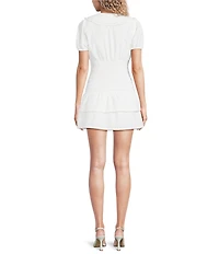 Bailey Rose Peter Pan Collar Short Sleeve Mini Dress
