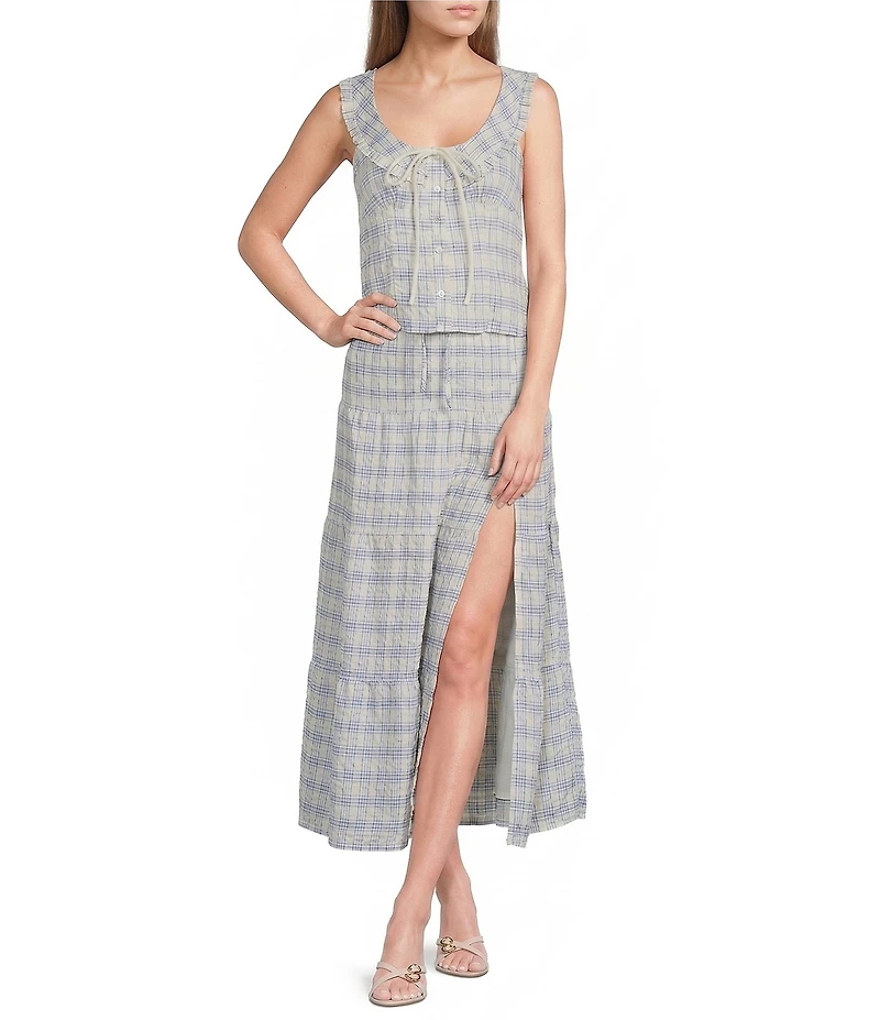 Bailey Rose Plaid Coordinating Maxi Skirt